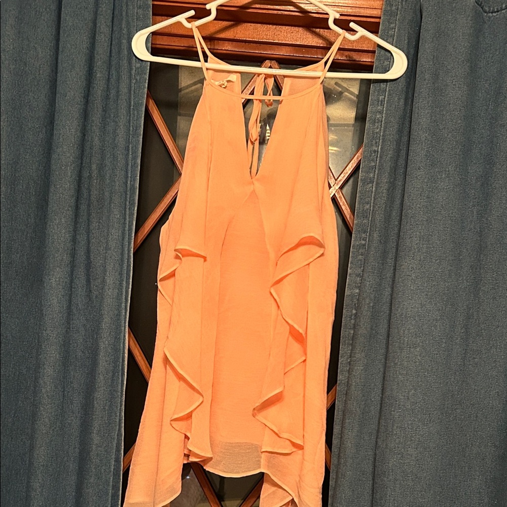 Maurices Peach Ruffle Blouse